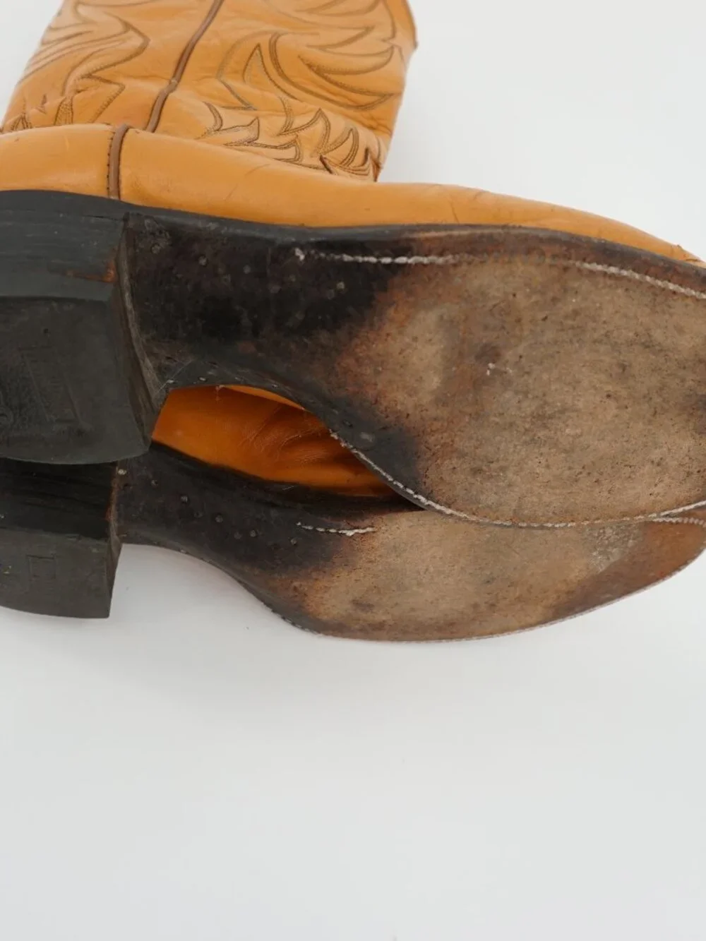 Share Justin Western Boots Brown Leather Style # T778 Men's Size 9D
